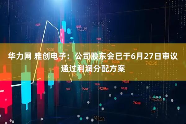 华力网 雅创电子：公司股东会已于6月27日审议通过利润分配方案